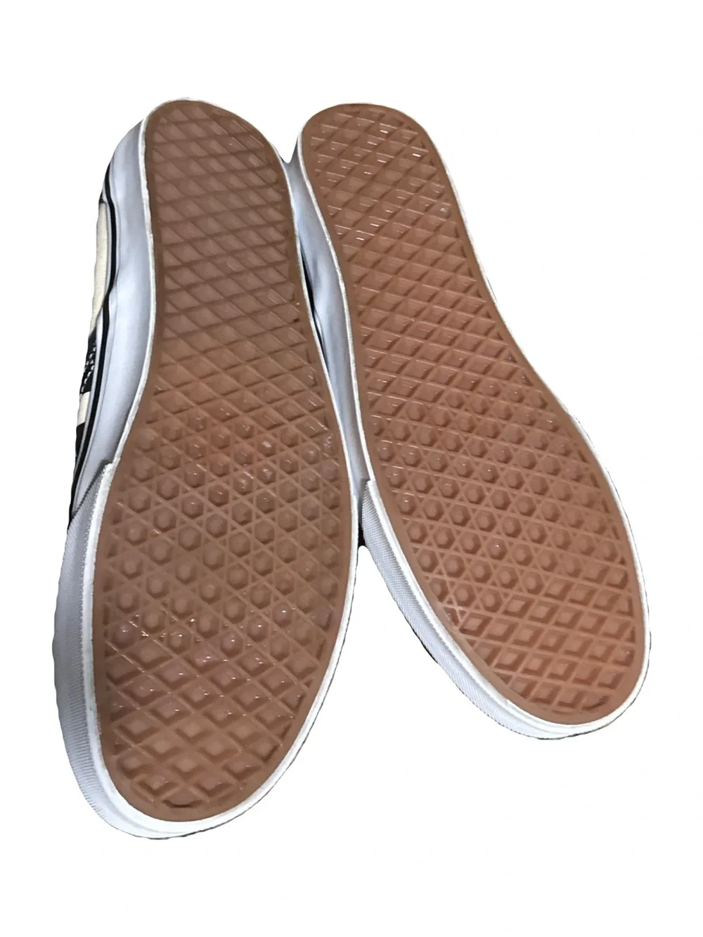 Vans Canvas Slip-Ons Checkered Black & Cream 10